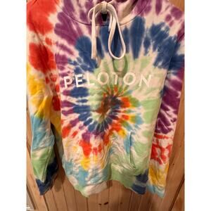 Spiritual gangster, tie-dye, peloton hoodie, oversized small